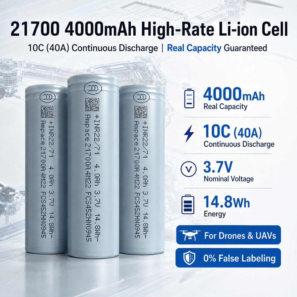 21700 40P 50E 4000mAh 5000mAh 10C 3C Lithium Ion Battery For Electric Vehicle Medical Device Long Cycle Life Safe