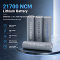 High-Rate Tianyi 21700 4000mAh 10C Li-ion Battery Cell | Custom Logo OEM for Power Tools（100piece/box）