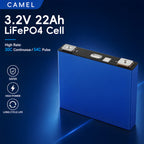 Camel 3.2V 22Ah LiFePO4 Cell 30C High Rate Discharge 10000 Cycles