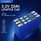Camel 3.2V 22Ah LiFePO4 Cell 30C High Rate Discharge 10000 Cycles