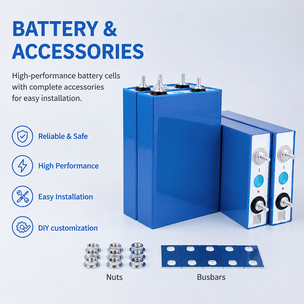 Brand New LF105A EVE105Ah 3.2V LiFePO4 Battery Grade A Cells 3C 315A Constant Discharge For Solar Off Grid RV Storage