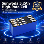 Sunwoda 70C High Rate 3.7V 5.2Ah 364A LiFePO4 Prismatic Cell for Racing & Starter